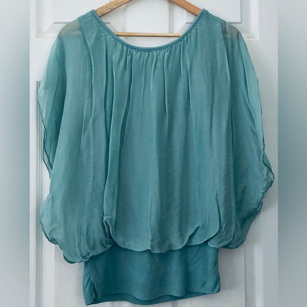 Elegant Teal Women's Top - Picture 2 of 8